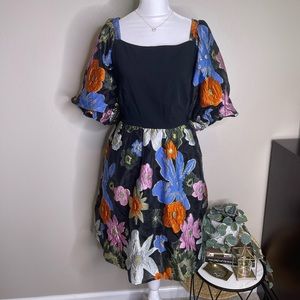 Jessakae Fireside Dress Embroidered Flowers Large New With Tags